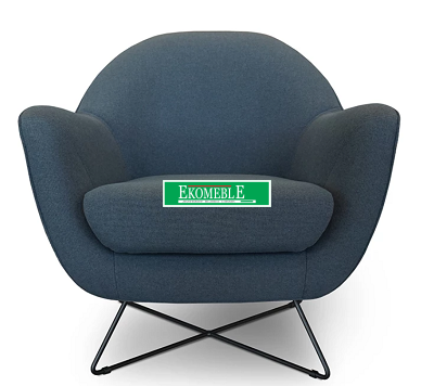 Bydgoskie Meble -Fotel Mira z podstawą metalową koszową